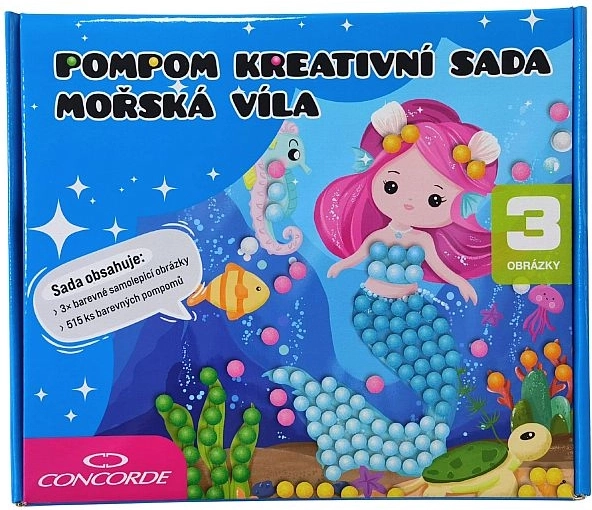 Kreatywny zestaw z pomponami Syrenka CONCORDE