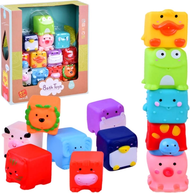 Gumowe zwierzątka do kąpieli, 12 sztuk