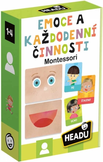 Headu Montessori emocje, wyrazy twarzy i codzienne czynności – gra edukacyjna
