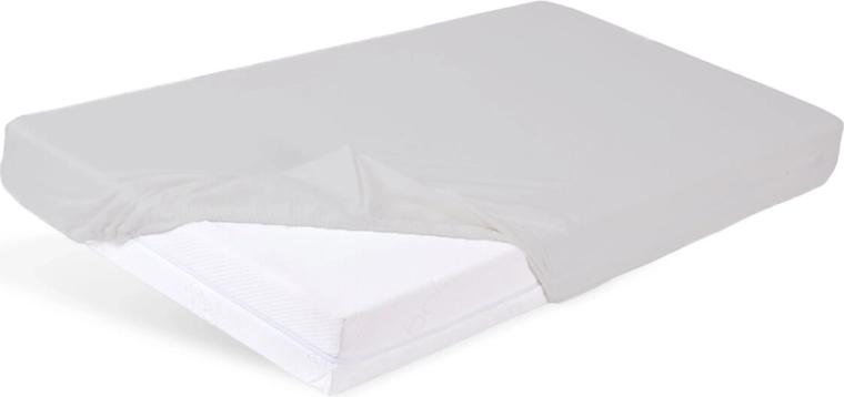 Babymatex nieprzemakalne prześcieradło z gumką z bambusa 60 × 120 cm, jasnoszare
