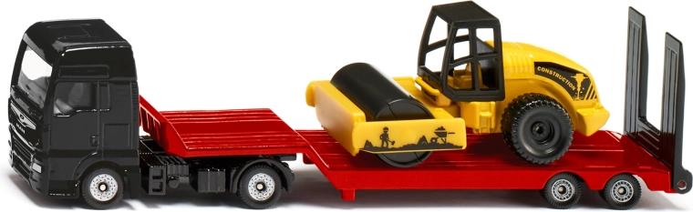 Siku Super długi ciągnik MAN z naczepą i walcem drogowym 1:87