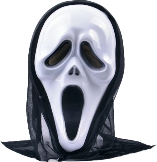 Upiorna halloweenowa maska z kapturem