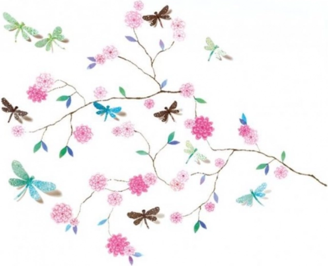 DJECO trójwymiarowe naklejki ważki