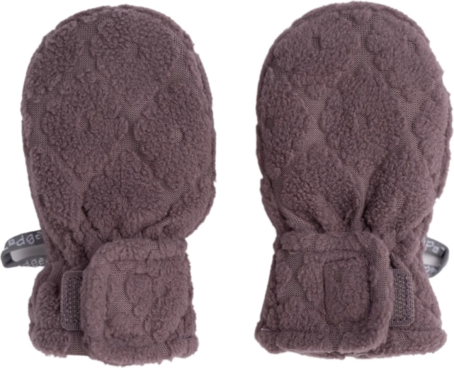 Lodger rękawiczki bez kciuka mittens folklore fleece mauve 1–2 lata