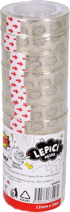 Przezroczysta taśma klejąca 12 mm x 20 m, 12 szt.