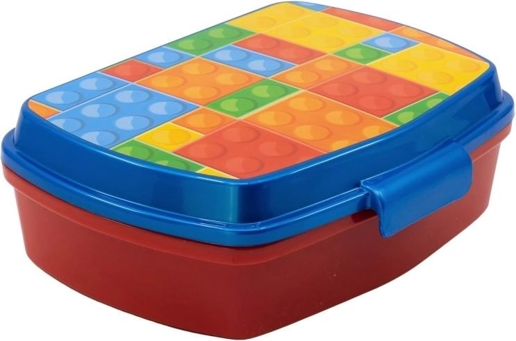 Plastikowy pojemnik na przekąski z motywem kostek