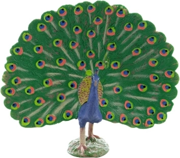 Plastowa figurka pawia 11 × 11 × 5 cm
