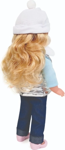 Stylowy zimowy strój ze srebrną kamizelką