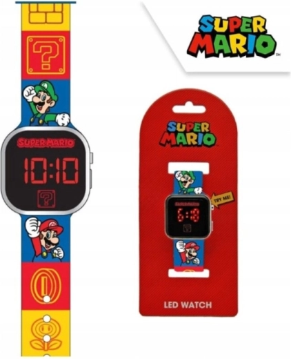 Dziecięcy zegarek cyfrowy LED Super Mario