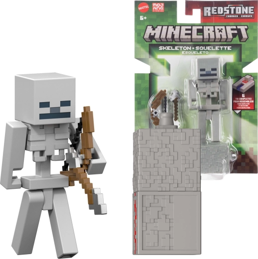 Figurka Minecraft Skeleton z serii Redstone Charged z akcesoriami