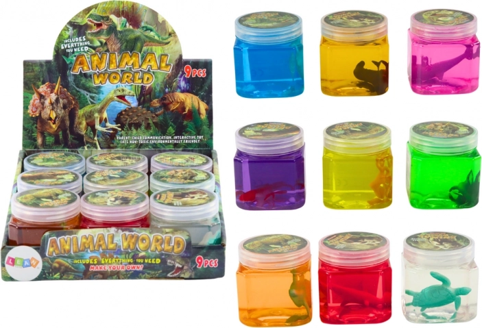 Glutek Slime ze zwierzęcymi figurkami 150 g w różnych kolorach