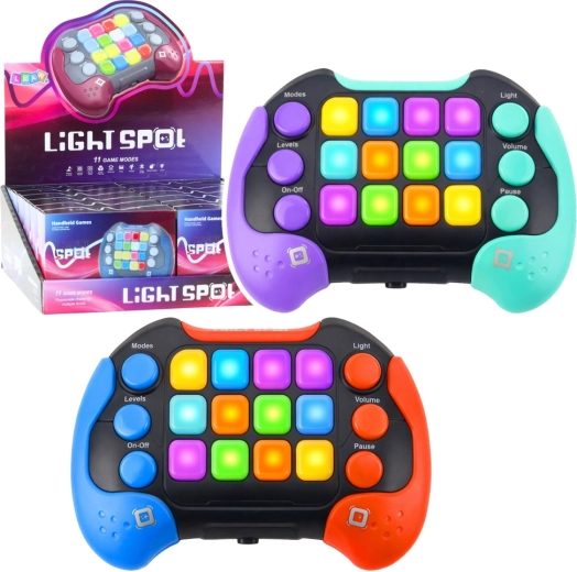 Elektroniczna gra Light Spot – kieszonkowa konsola z 11 trybami gry