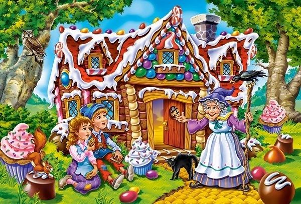 puzzle maxi 40 elementów hansel and gretel