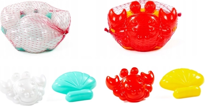 Foremki do piasku – krab i muszla