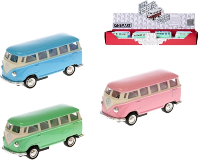 Kinsmart metalowy model Volkswagen Bus 1962 1:64 z napędem typu pull-back