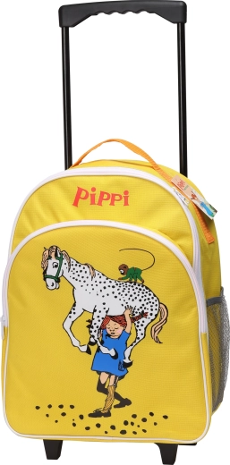 Dziecięca walizka podróżna na kółkach Pippi, żółta