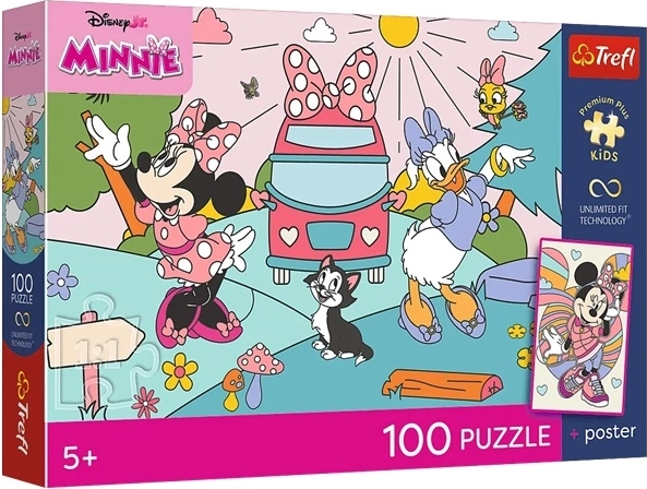 Premium Plus puzzle dziecięce Minnie Mouse Różowa przygoda 100 elementów