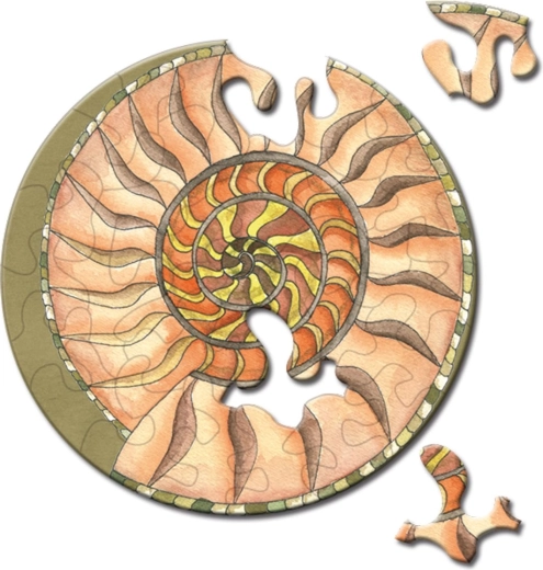 Okrągłe mini puzzle CURIOSI Picoli – ślimak, 33 elementy