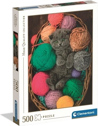 Puzzle Clementoni High Quality 500 elementów – puchaty kociak