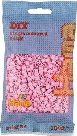 Hama MIDI koraliki do zaprasowywania pastelowy róż 5 mm 1000 szt.