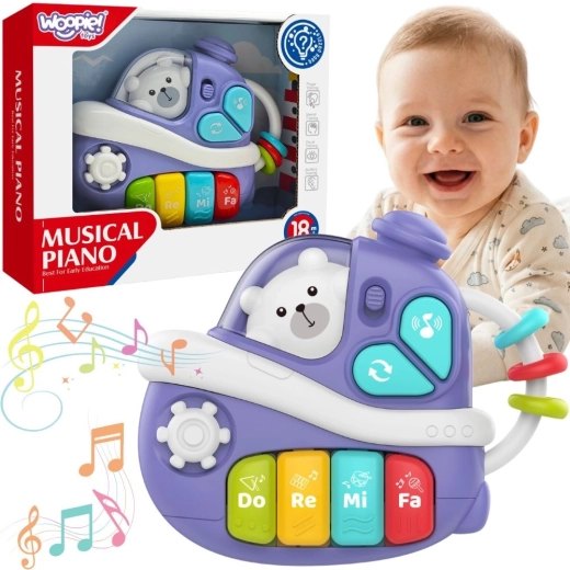 WOOPIE BABY interaktywne muzyczne pianinko w kształcie łódki