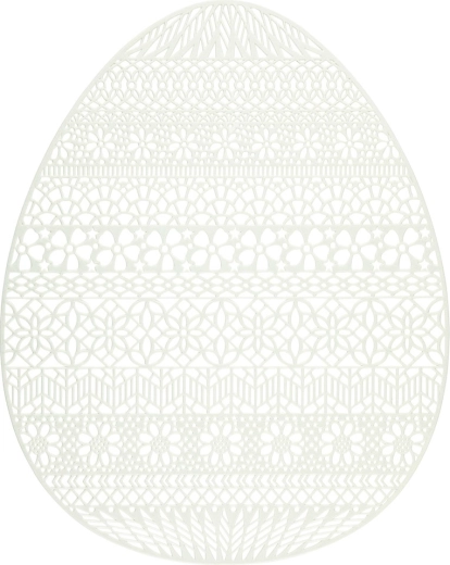 Miętowa wielkanocna podkładka PVC w kształcie jajka 32 × 40 cm