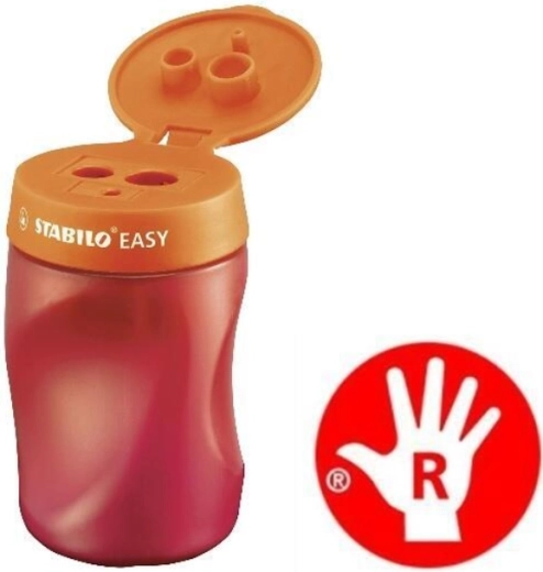 Ergonomiczna temperówka dla praworęcznych STABILO EASYsharpener pomarańczowa