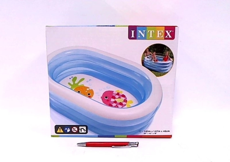 Bestway owalny dmuchany basenik dziecięcy z morskim motywem 163 × 107 × 46 cm