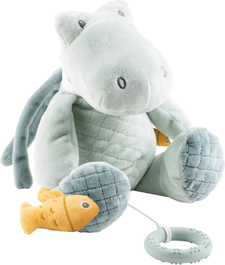 Nattou muzyczna pluszowa krokodylica z gryzakiem Romeo 30 cm