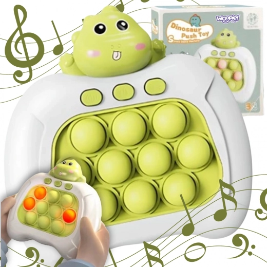 Interaktywna antystresowa gra POP IT dinozaur – zielona