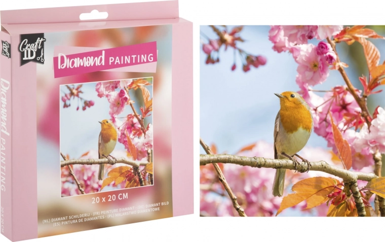 Diamentowe malowanie ptaszek 20 × 20 cm