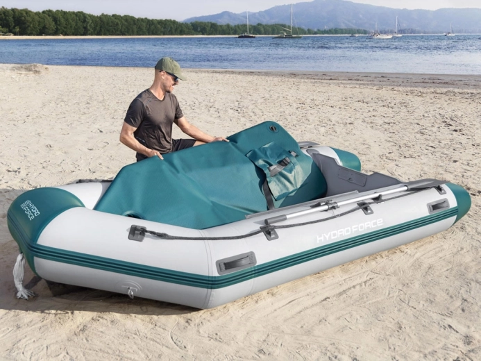 Podłoga drop‑stitch dla sztywności i komfortu