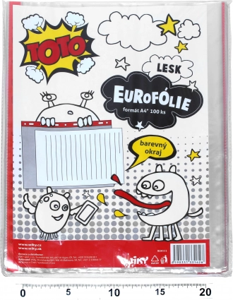 Przezroczysta koszulka A4 z kolorowym zawieszeniem