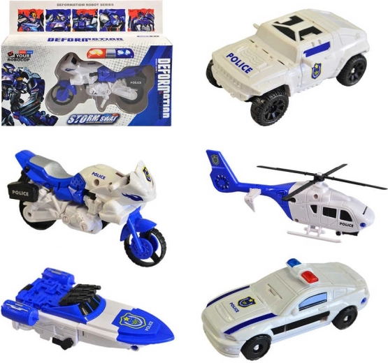 Transformujący policyjny robot 2w1 (5 wariantów) - 1 sztuka