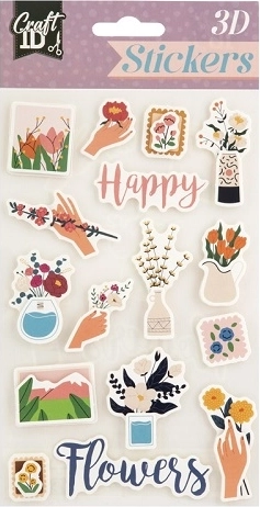Naklejki 3D Happy flowers