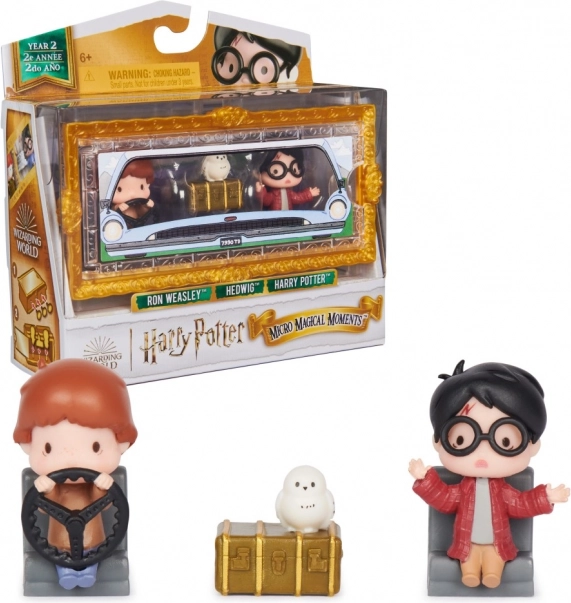 Harry Potter mini figurki Harry i Ron z akcesoriami – zestaw podwójny Micro Magical Moments