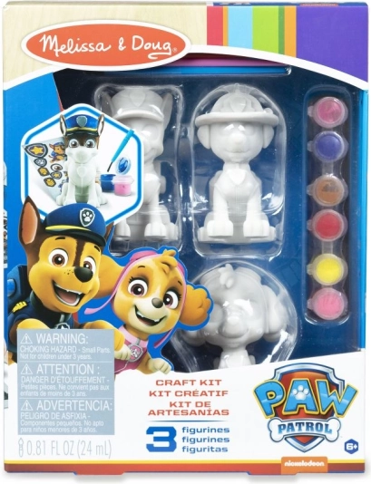 kreatywny zestaw figurki do malowania Psi Patrol – 3 szt. z dodatkami