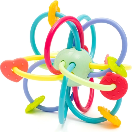 Silikonowy gryzak z grzechotką BABY MIX