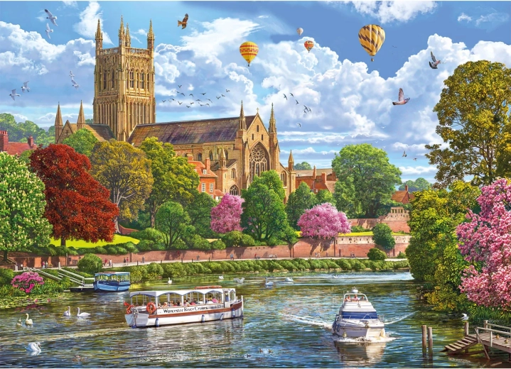 Puzzle Gibsons „Widok na Worcester” 1000 elementów