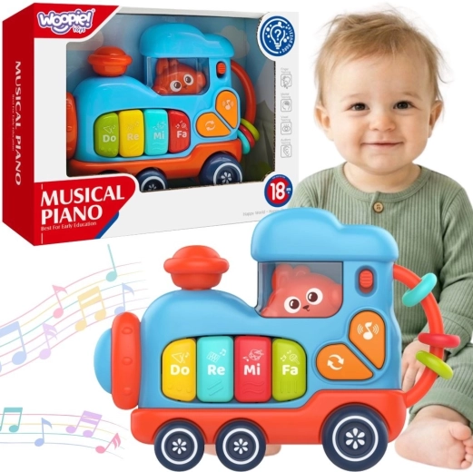 Woopie Baby interaktywne muzyczne pianinko lokomotywa