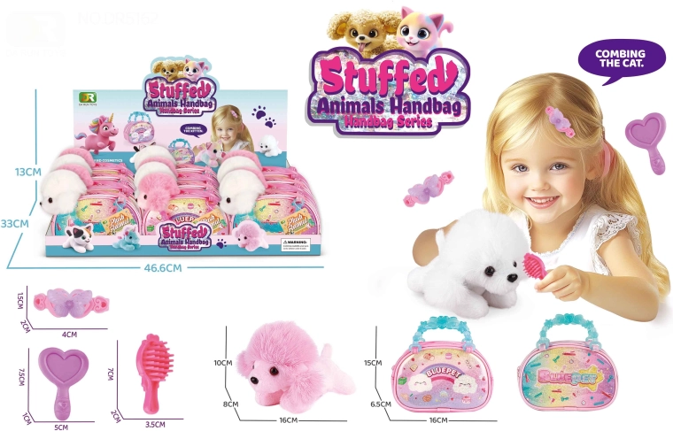 Pluszowy piesek w torebce 16 cm z akcesoriami