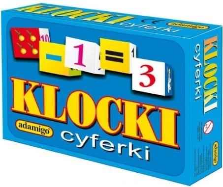 Adamigo kostki obrazkowe z cyferkami (12 elementów)