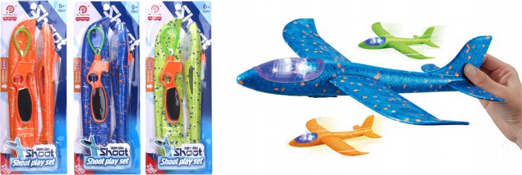 Wystrzeliwany samolot z efektami świetlnymi 34 cm