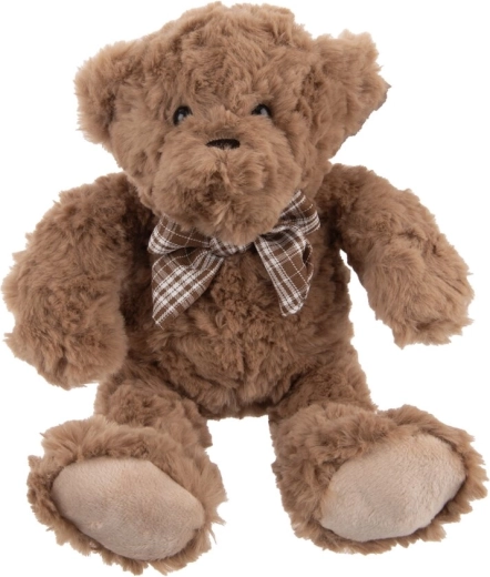 Pluszowy miś z kokardą brązowy 20 cm