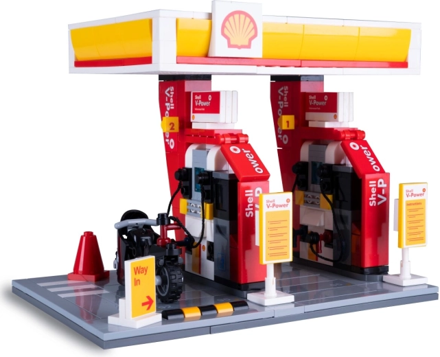 Zestaw konstrukcyjny CaDA stacja paliw Shell w skali 1:30
