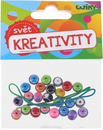 Kolorowe koraliki ze sznurkiem