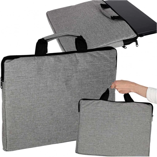 Szara torba na laptop 15,6 cala