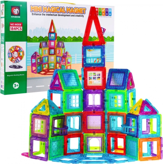 Magnetyczne klocki MEGA Zestaw 184 sztuk