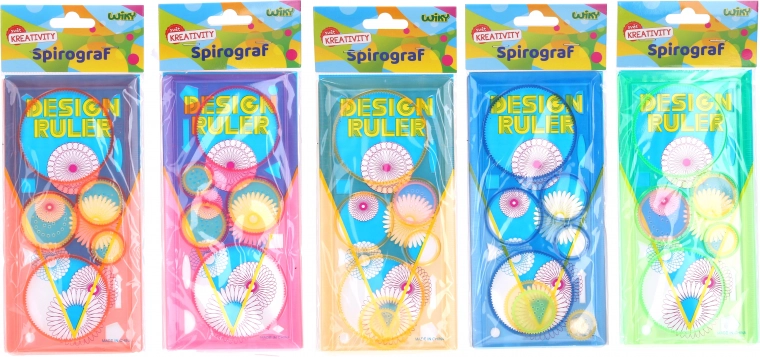Zestaw kreatywnych szablonów Spirograf