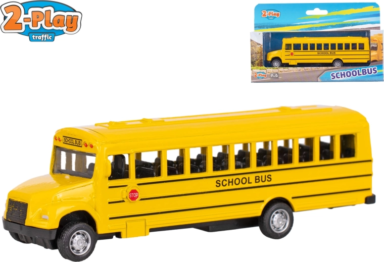 2-Play amerykański szkolny autobus z napędem wstecznym 14 cm